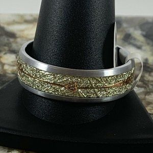 8mm Tungsten Ring With Meteor Inlay Size 15